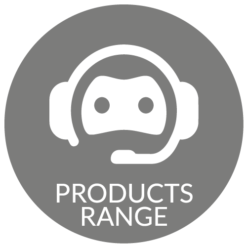 Product range icon - industrial products symbol